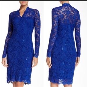 Royal blue long sleeve dress!